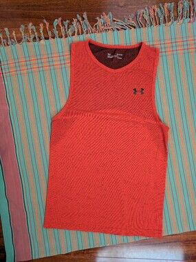 Under Armour Red V-Neck Performance Tank Top
